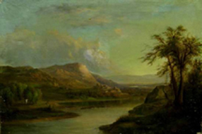 Duncanson painting prior to restoration. Image courtesy The Eisele Gallery.